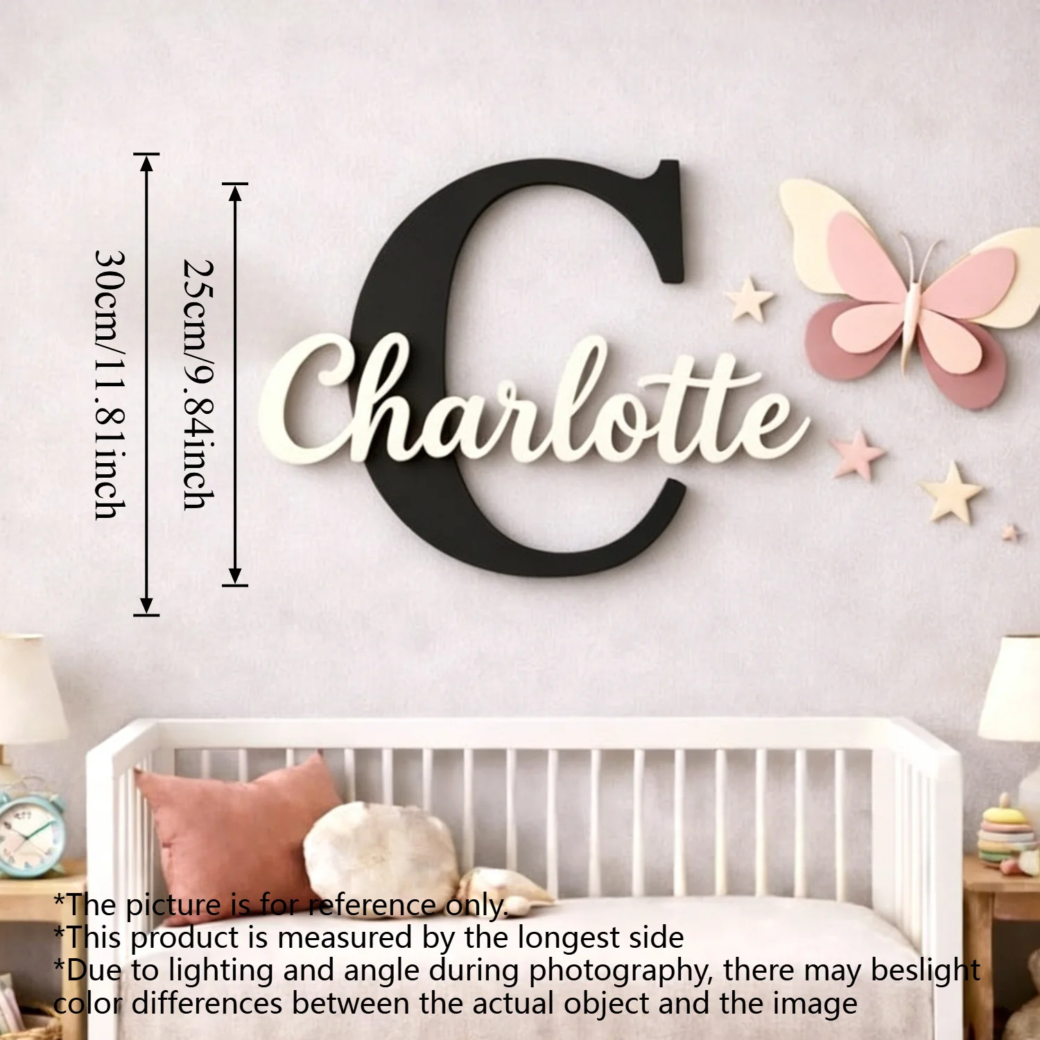 1pc Wooden Double-layer Letter Door Sign, Customized Name/letter,Personalized Children's Room Decoration,Baby Name Sign image 6