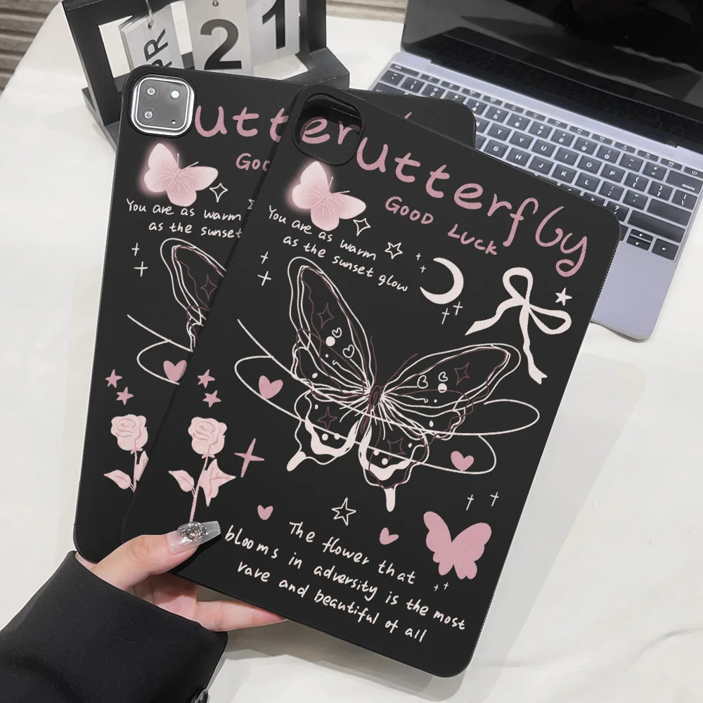 Cute Cat and Butterfly Pattern Tablet Case For Samsung Galaxy Tab A9 Plus A11 Plus S8 Ultra S9 Ultra S10 Ultra S11 Ultra A7 Lite