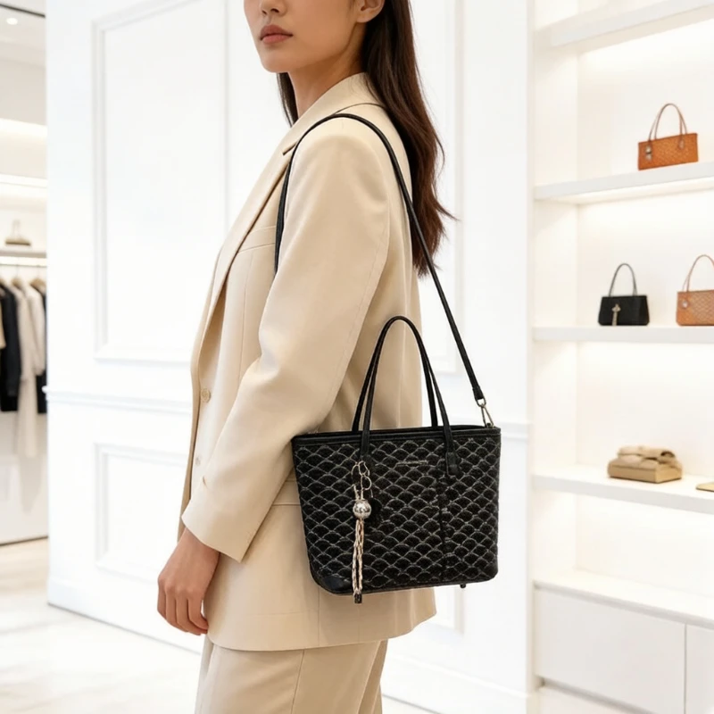 Large Capacity Commuter Messenger Bag For Business Women With Elegant Leather Classic Designer Paris Style