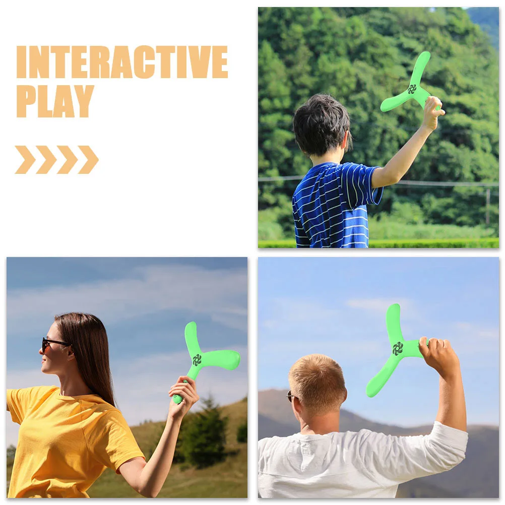 

2 Pcs Thickened Soft Flying Boomerang for Kids Outdoor Beach Play Parent Child Interactive Game Throw Catch Toy
