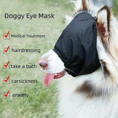 Muzzle Soft Dog Calming Anxiety Relief Eye Shading Cover Anti Car Sickness Blindfold Pet Anxiety Mask Sleeping Shading Eye Cover