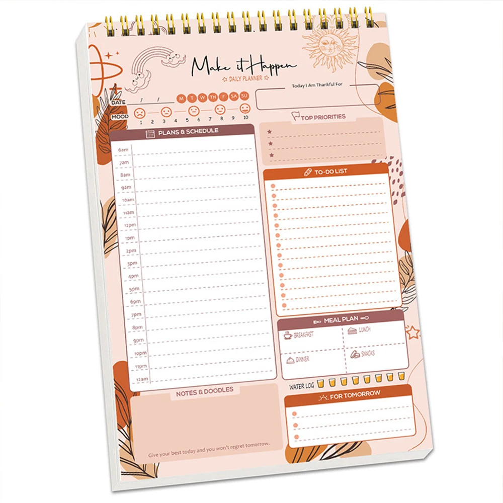 

A5 English Schedule Planner Book Schedule To Do List Memo Stationery Office School Supplies