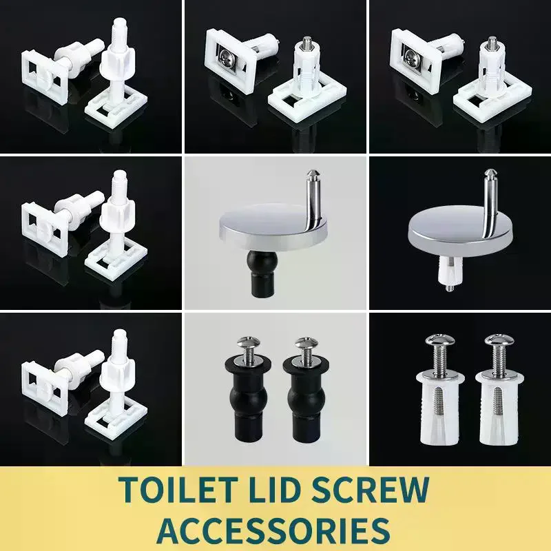 1 Pair Toilet Seat Hinges To Close Soft Release Quick Fitting Heavy Duty Hinge Pair Hinge Screw Toilet Accessories Hardware