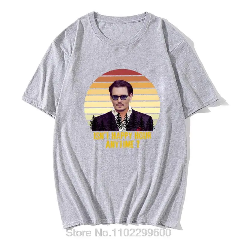 Johnny Depp Classic T Shirt Unisex Cotton Women Man Harajuku Streetwear Casual Print T-shirt Summer Tees Funny Streetwear