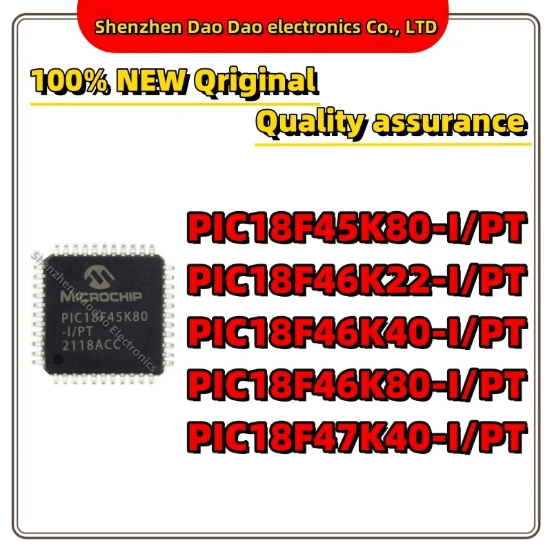 PIC18F45K80-I/PT pic18f46k22 pic18f46k40 pic18f46k80 pic18f47k40 IC Chip QFP-44 Quality Brand New