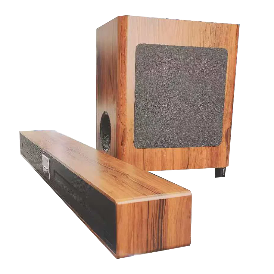 

2.1CH Pure Wood Soundbar with External Independent Wireless Subwoofer Premium Audio Experience Sound Bars