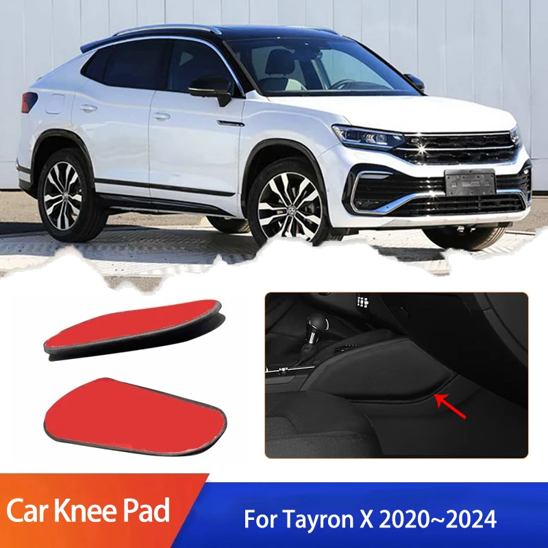 For Tayron X 2020~2024 2021 2022 2023 5-door Car PU Lether Center Control Leg Knee Rest Cushions Elbow Pad Thigh Support Cushion