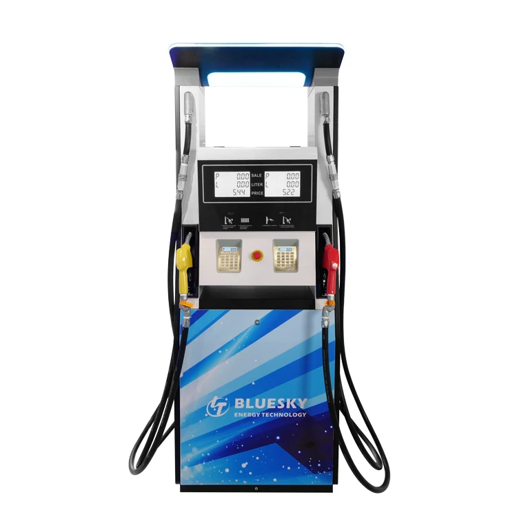 BlueSky Hot Sale Stainless Steel 4-Nozzle Petrol Fuel Dispenser Pump With RFID Gas Station Management System For Gas Stations