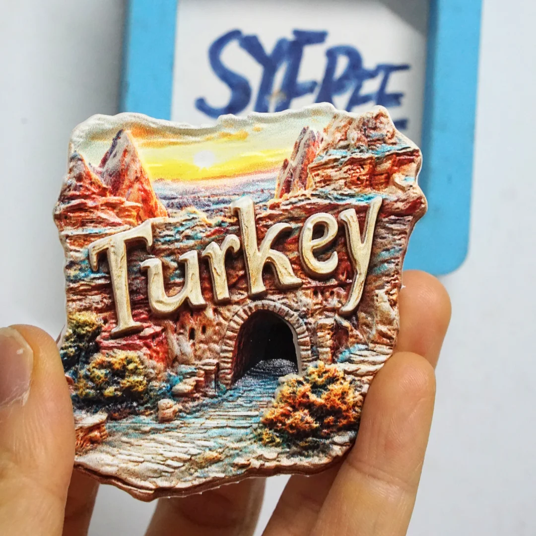 مغناطيس ثلاجة بمناظر طبيعية تركية، مغناطيس ثلاجة غروب الشمس تركيا، مغناطيس ثلاجة تركيا للسفر، ملصقات ثلاجة لعرض الشارع في تركيا، #3
