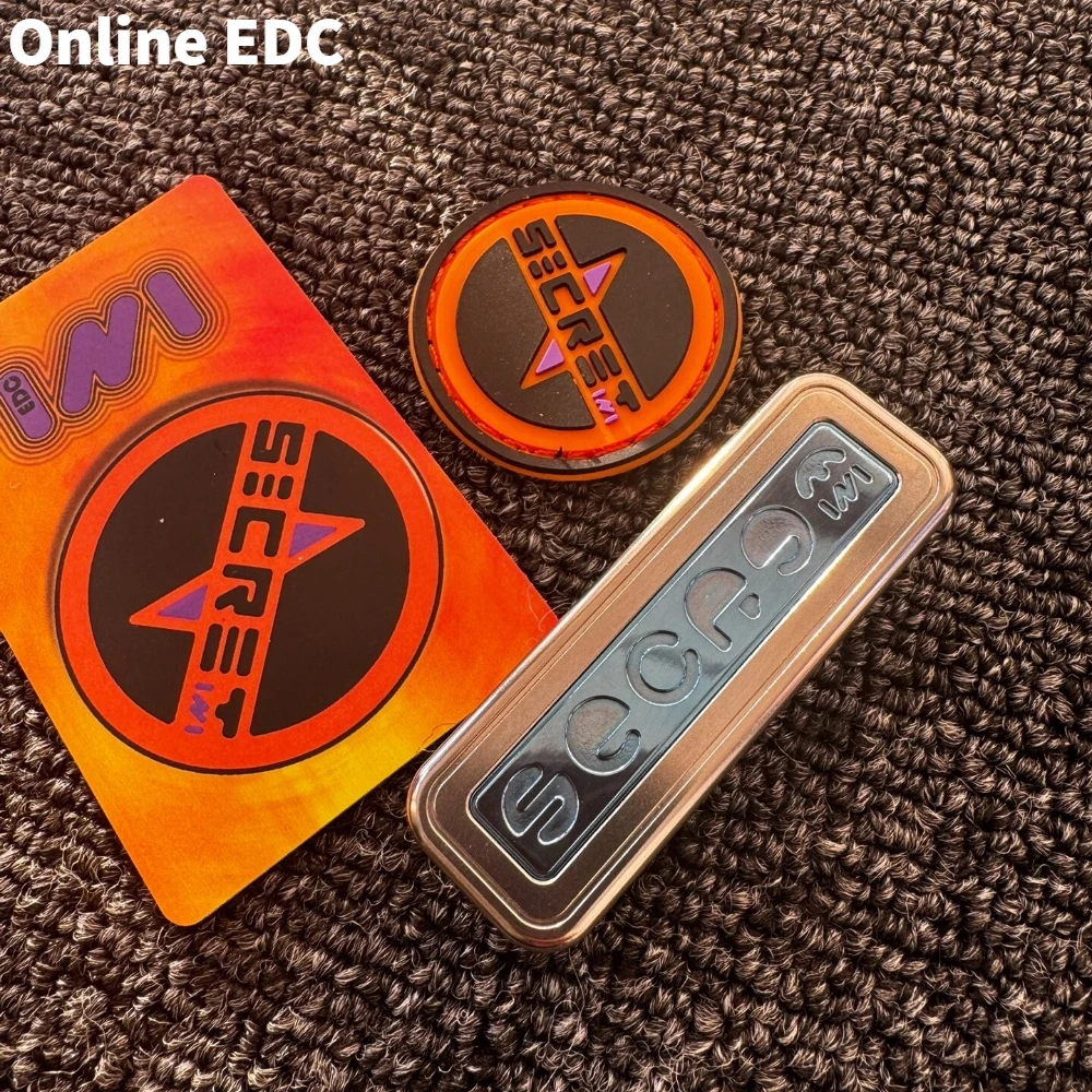 中古 WMEDC シークレット フィジェット スライダー チタン ブルー プッシュ スライダー フィジェット おもちゃ 大人向け ノベルティ おもちゃ 不安解消 ガジェット