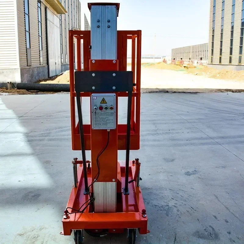 P-107 Escalera hidráulica vertical portátil de 4-24 m Aleación de aluminio 8 m 10 m 12 m 16 m Mástil Elevador eléctrico para hombre