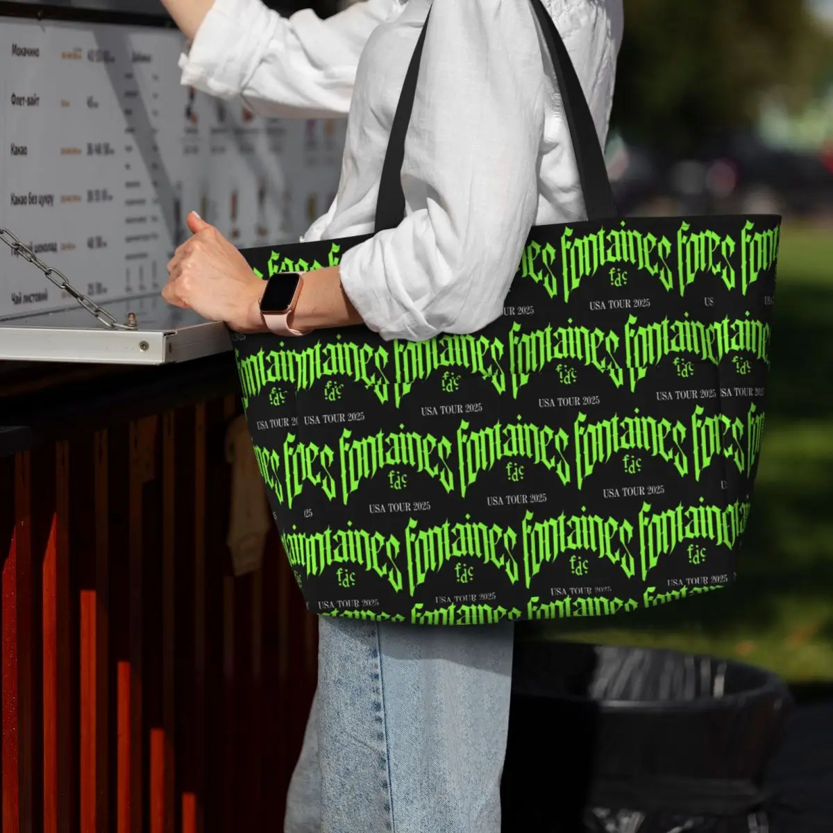 bolsa-de-praia-fontaines-dc-band-tour-2025-bolsa-grande-para-esportes-academia-yoga-bolsa-de-viagem-feminina-bolsa-de-fitness