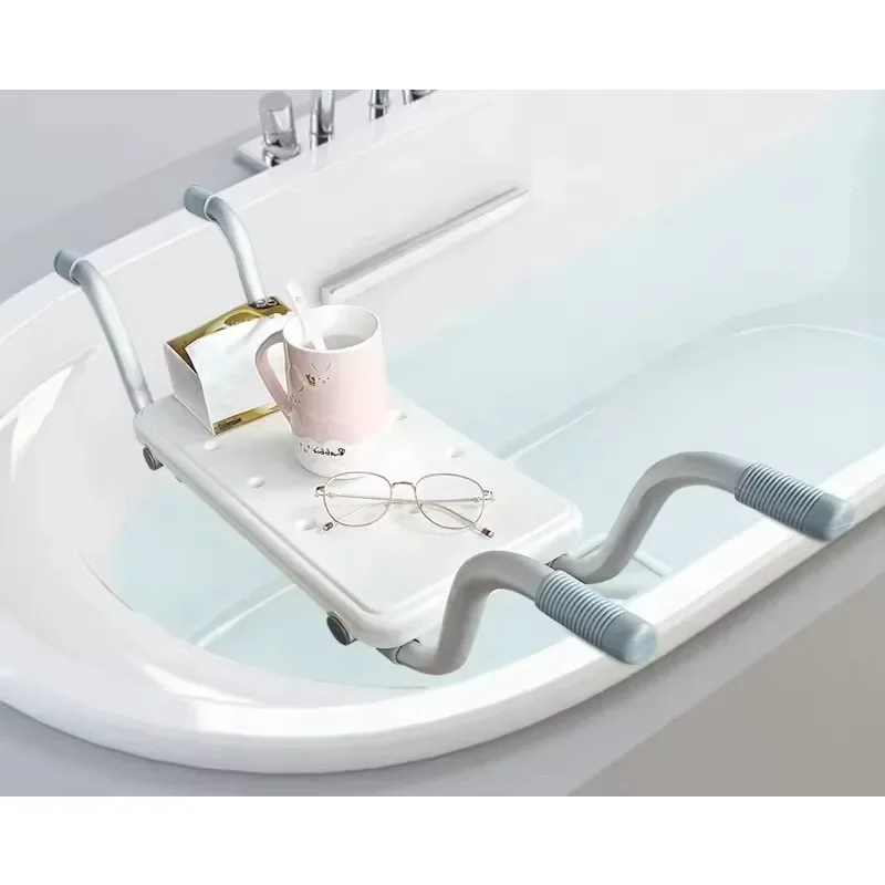 

Bathtub Rack Heavy Duty Bathtub Shower Seat Aluminum Alloy Bathtub Tray Seat For Adults