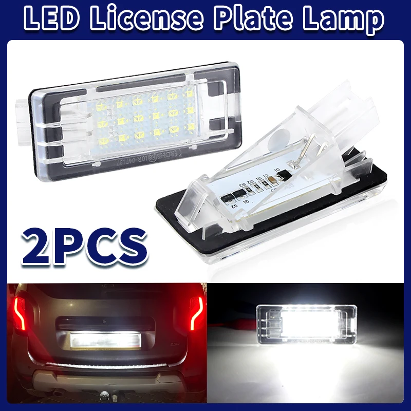 LED License Number Plate Light for Renault Scenic 2 3 Fluence Captur Espace 4 Grand Modus Zoe BFM Laguna Sport Tourer For Dacia