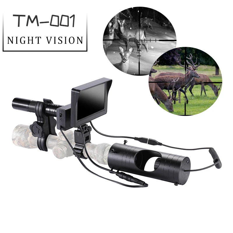 

Infrared Night Vision DIY Assembly Display Screen IR Flashlight Camera lens Sight Scope Hunting Tactical Day & Night Switching