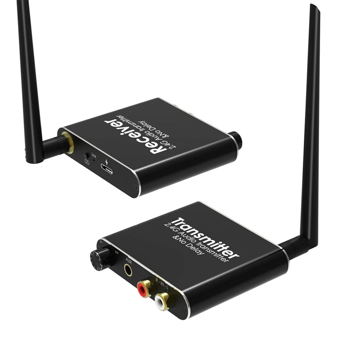 

2.4G Wireless Audio Adapter Audio Extensor Wireless Audio Transmitter and Receiver 50M Lan Audio Extender Splitter RX/TX