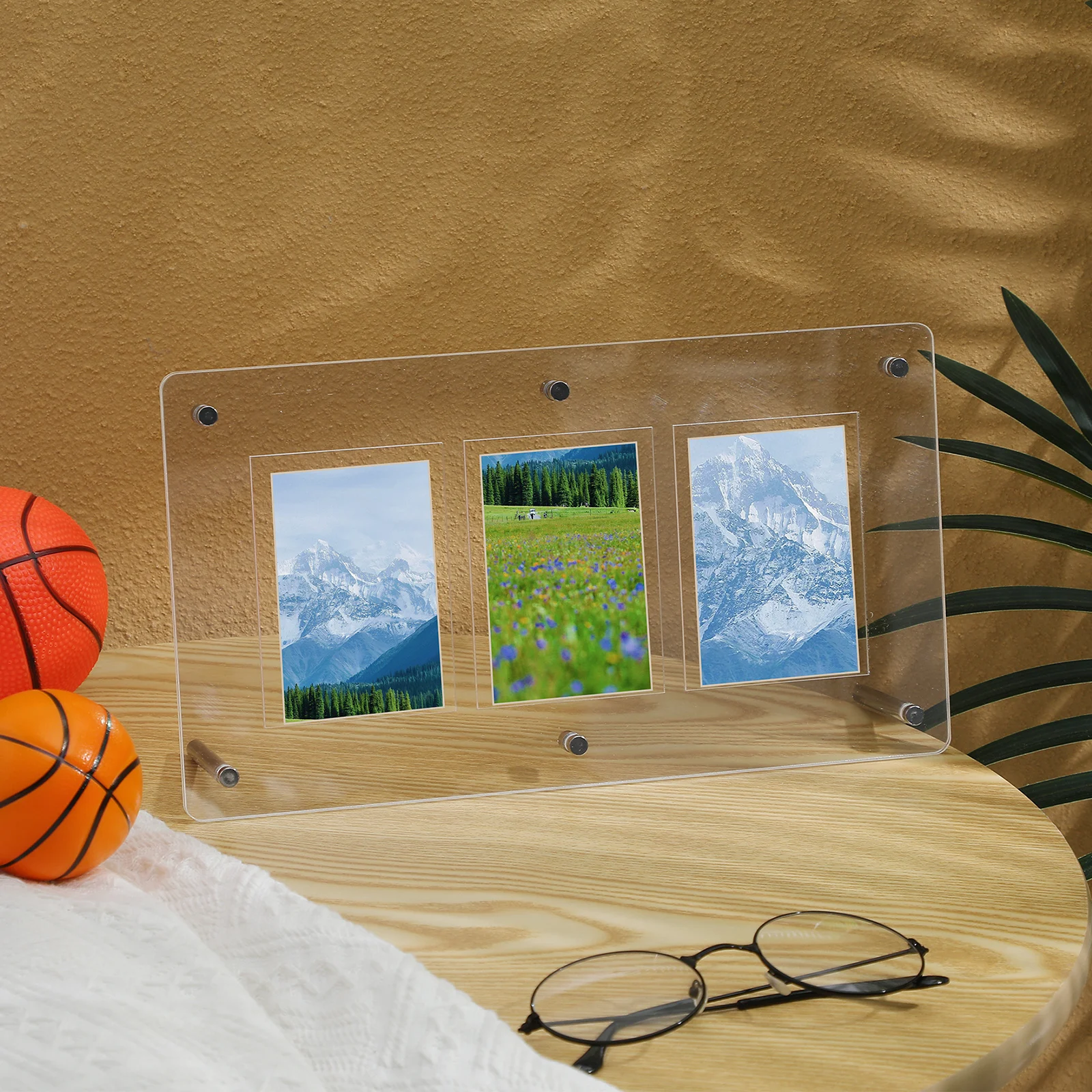 

Card Display Rack 3 Cells Trading Holder Baseball Game Clear Frame Sports Storage Hobbies Card Display