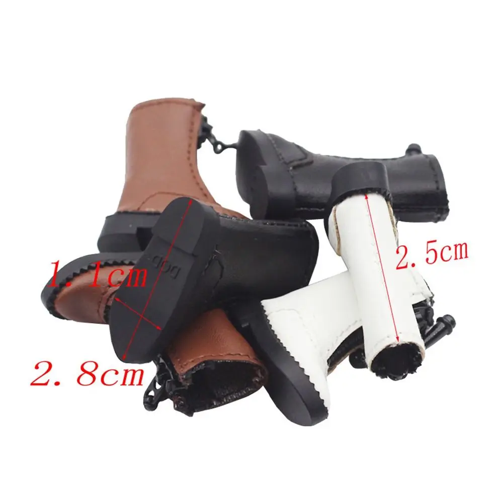 5 ألوان مصنوعة يدويًا لـ 1/11 OB11 أحذية دمى جلد البقر أحذية جلدية جديدة غير رسمية #6