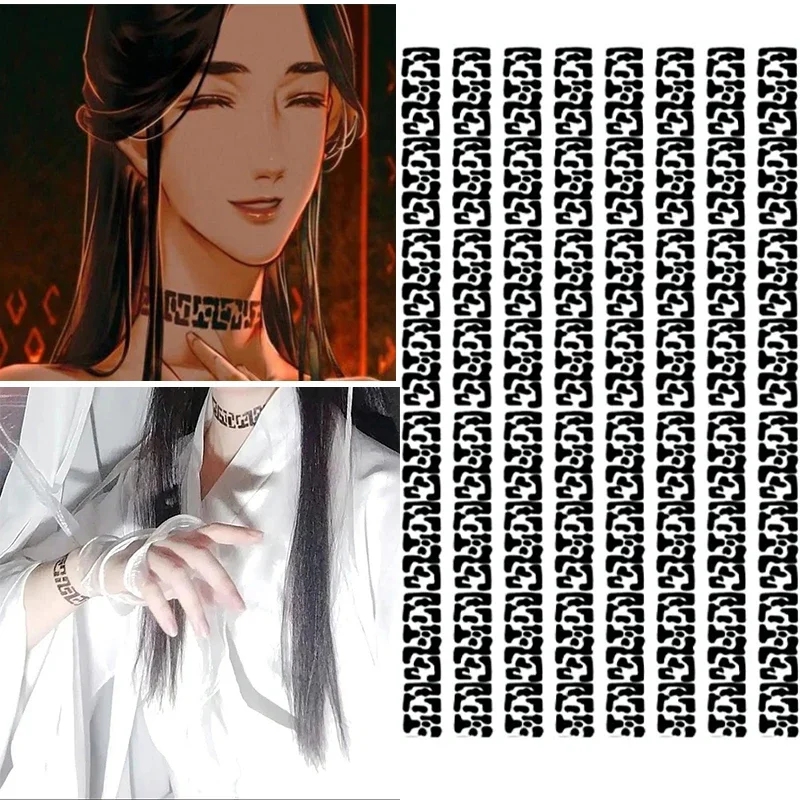 

Hot Anime Heaven Official's Blessing Xie Lian Temporary Tattoo Tian Guan Ci Fu Cosplay Stickers Character Props Fans Gift