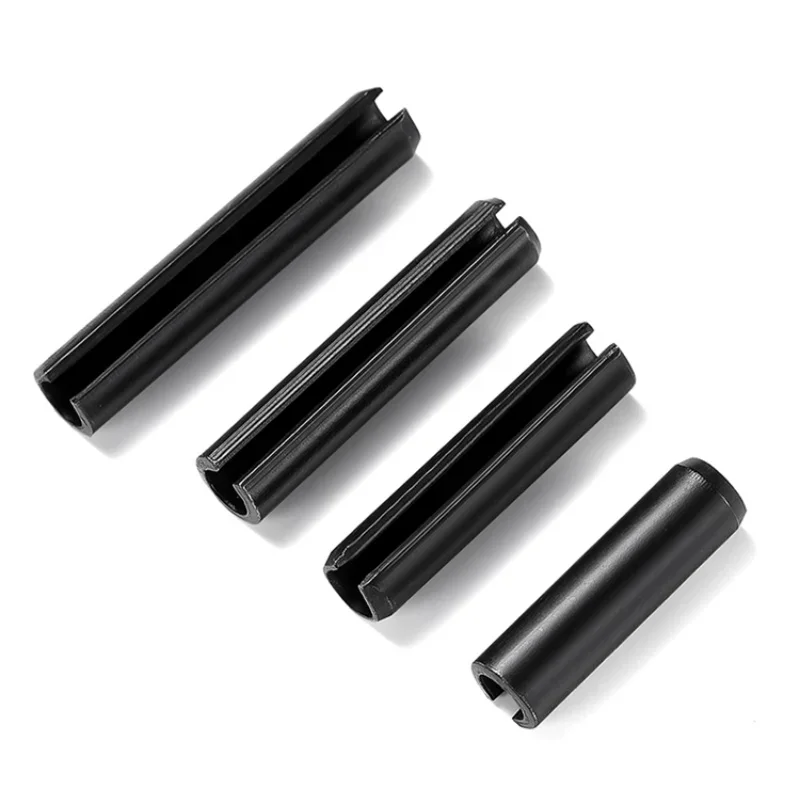 65Mn Schwarzer Schlitzfederstift M1.5-M12 Elastischer Rollstift Geteilter Dübel Spannstift – Detail 3