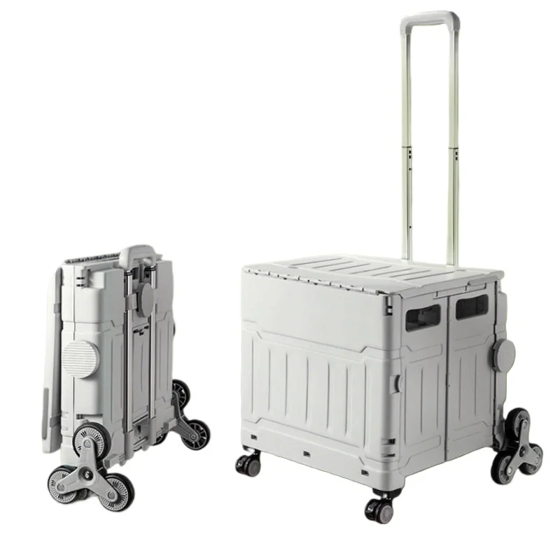

Foldable Shopping Cart for Outdoor Use Portable Grocery Trolley for Home Delivery Street Vendor Cart for Camping Hiking