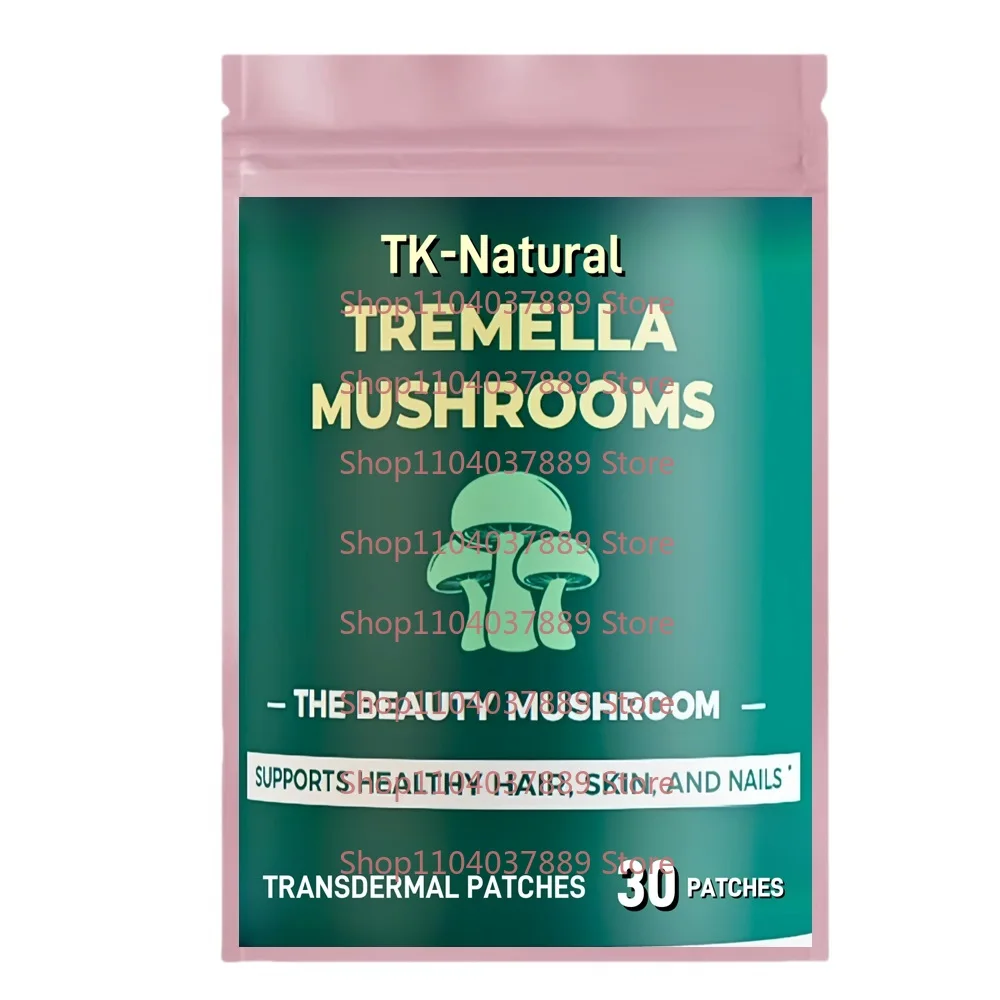 

30 Patches Tremella Mushroom Transdermal Patches for Skin, Hair, Nails, Healthy Joints, Brain Health, Immunity