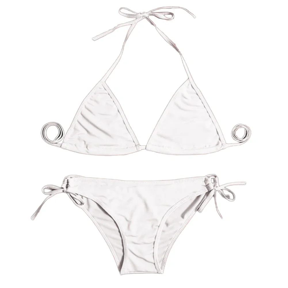 Conjunto de biquíni feminino com três pontas, tanga bandagem, estilo maiô respirável, leve conjunto de biquíni feminino, sexy, verão