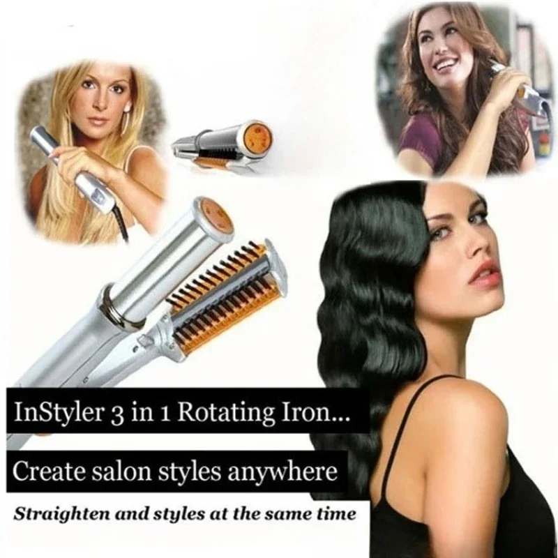 Professional Hair Curler Iron Curling Iron Rotating Hair Brush Curler Styler 2 In 1 Hair Styling Tool Curling Iron With Brush