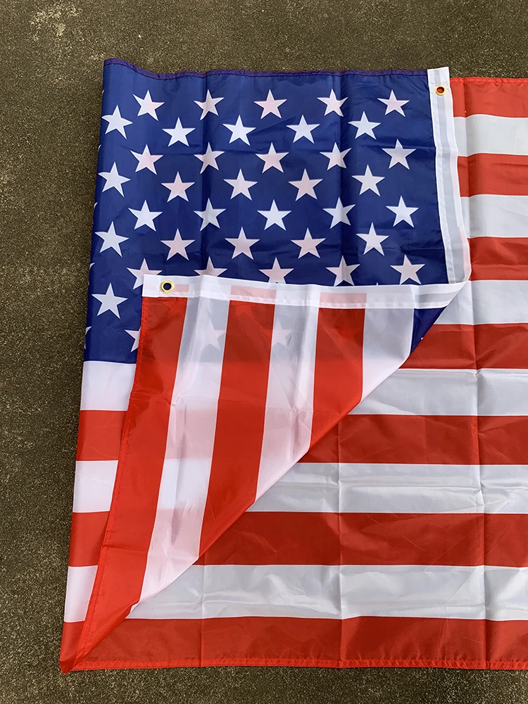 Z-ONE flag us flag 90x150cm 60x90cm High Quality Double Sided penetration Polyester American Flag USA Flag Banner For Decor