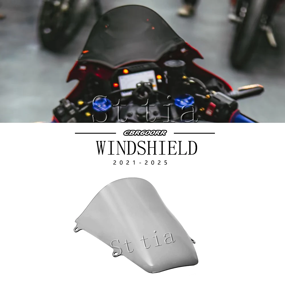 

CBR600RR 2025 New Front Windscreen For Honda CBR 600 RR 600RR 2021- Windshield Motorcycle Visor Double Bubble Wind Deflector