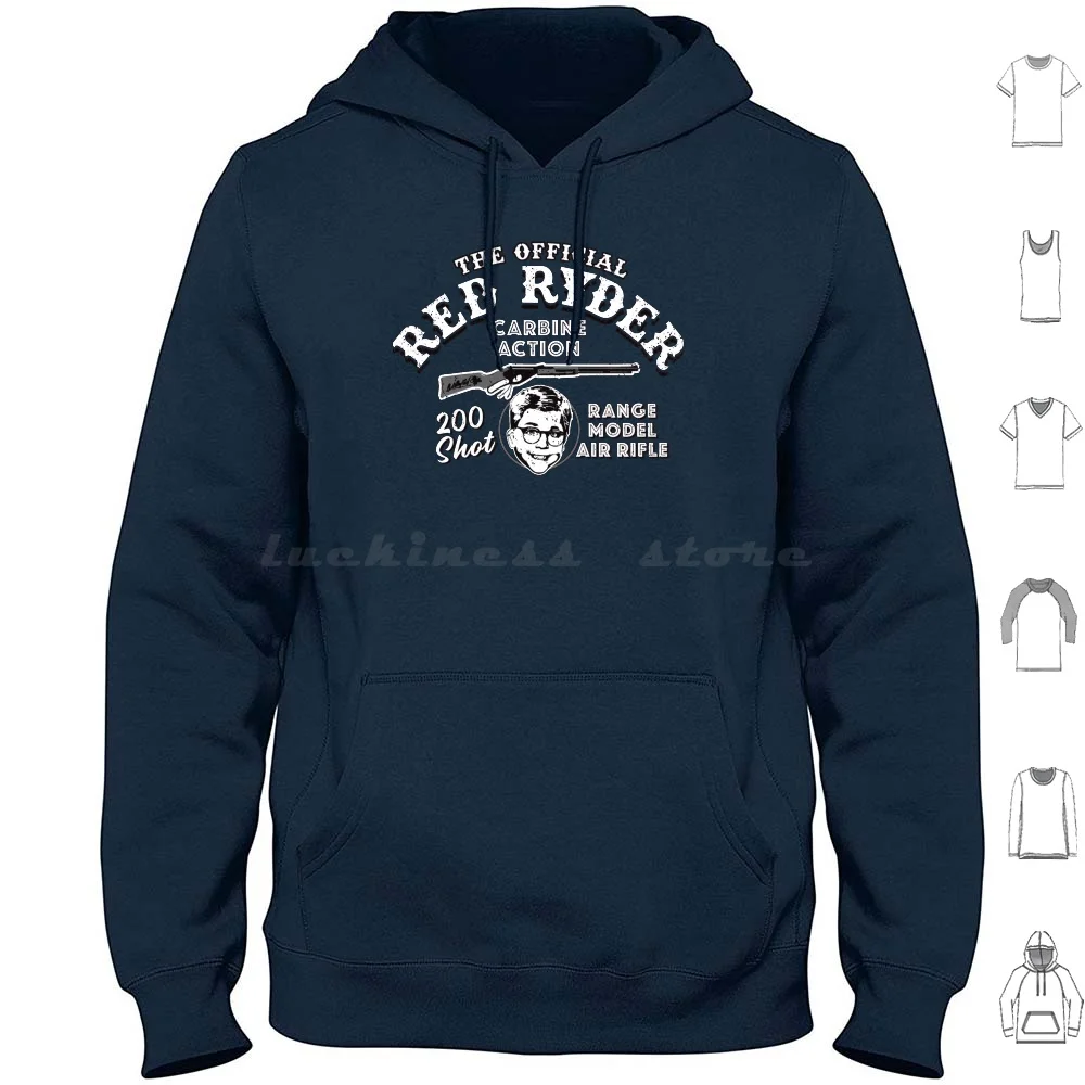 Red Ryder Official Carbine Action 200 Shot Range Modelo Rifle de aire Historia de Navidad Sudadera con capucha Algodón Manga larga Navidad