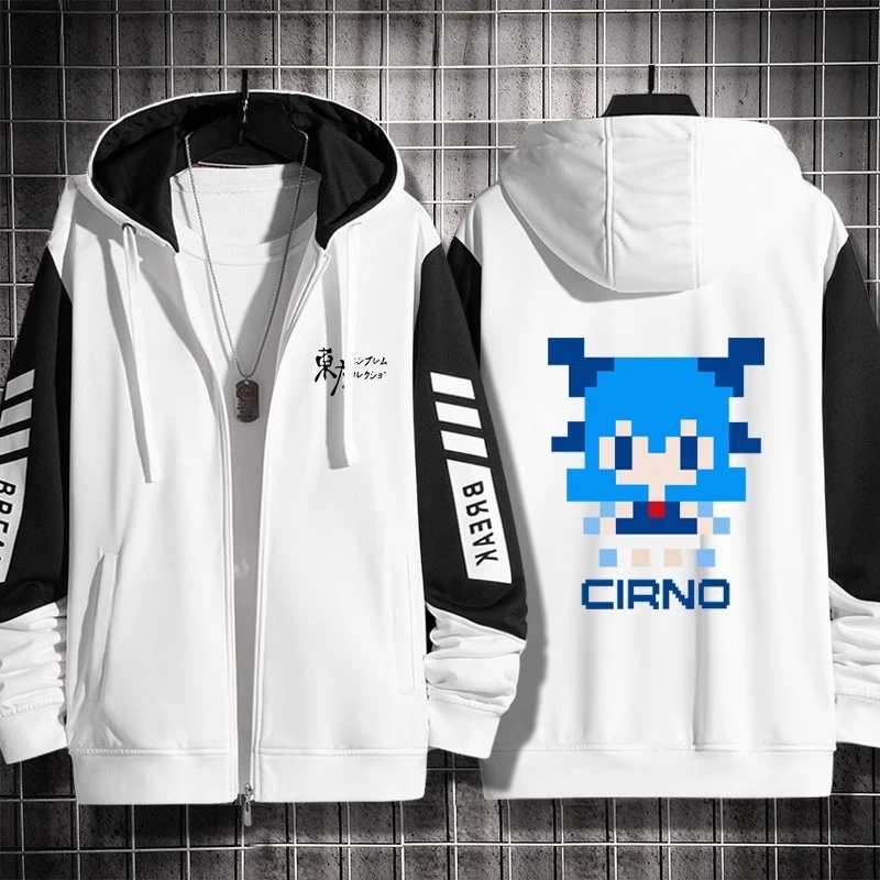 Anime Touhou Project 3D Print Zip Up Hoodie Women Men Harajuku Sweatshirt Streetwear Hip Hop Cirno Cosplay Zipper Hooded Jacket