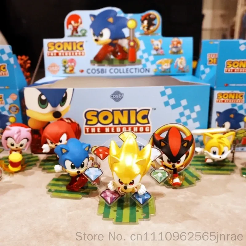 Nuevo en Stock: HotToys Sonic Cosbi - Caja Sorpresa con Mini Figura Coleccionable de Personaje de Videojuego, Adorno de Escritorio para Fans de Anime y Videojuegos, Juguetes de Regalo