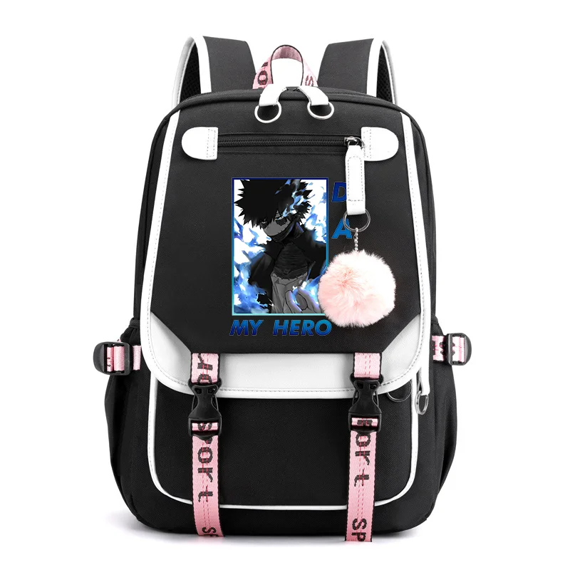 

Anime dabi Pattern Backpack Teen Casual Street Cool Rucksack High Quality USB Zipper Backpack School Rucksack Anime Backpacks