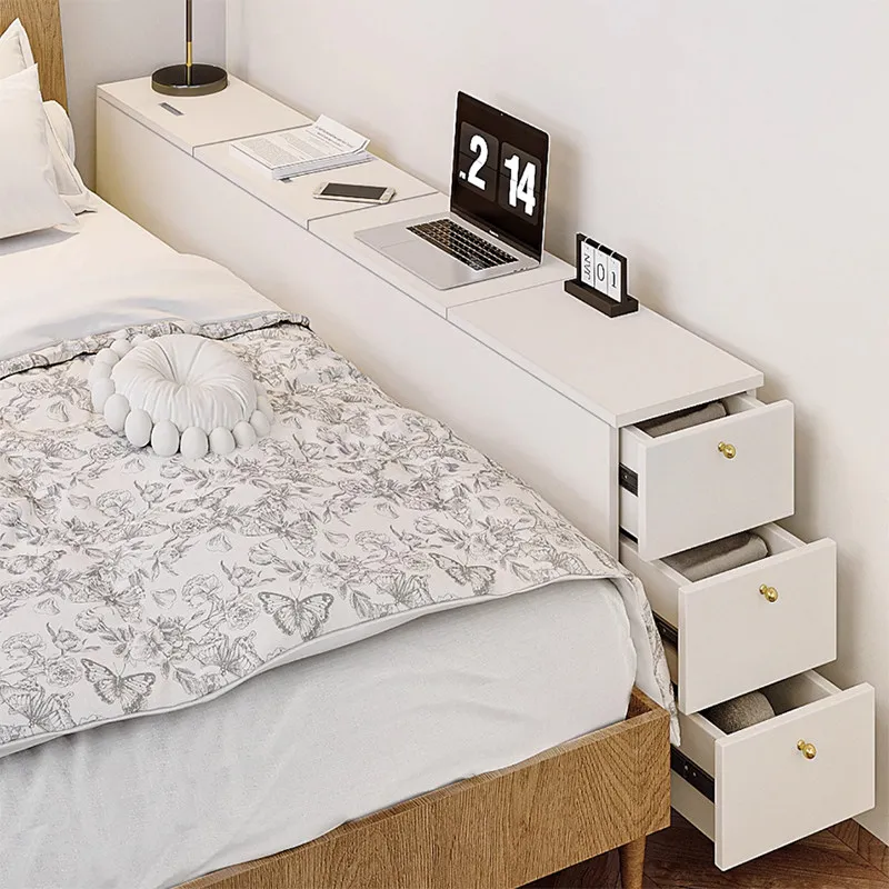 Bed end crevice cabinet, bedroom space utilization, bedside cabinet, long cabinet, ultra-narrow locker, solid wood locker