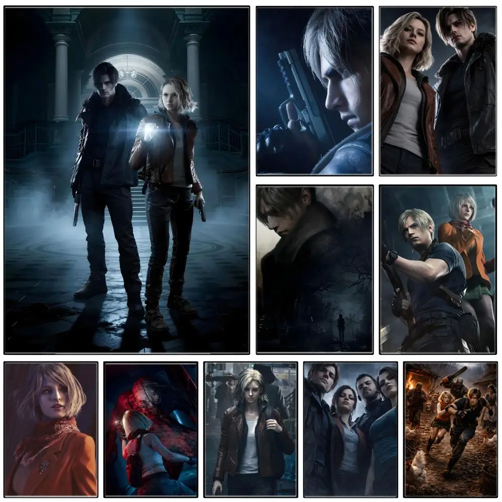 Survival horror R-Resident Evil Poster  Self-adhesive Art Waterproof Paper Sticker Coffee House Bar Room Wall Decor
