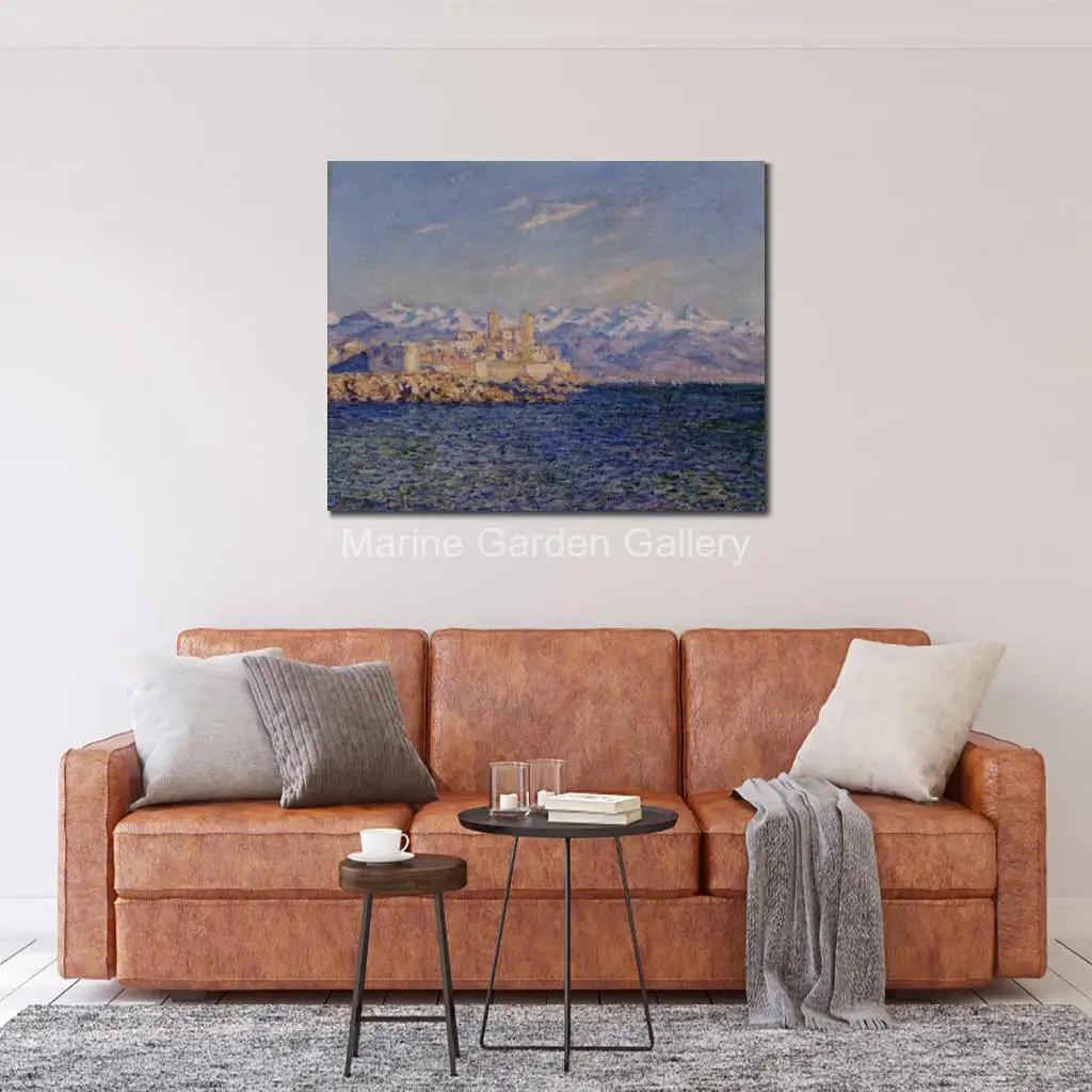 Seascape Antibes Afternoon Effect Romantic Canvas Painting Claude Monet Hand Painted Masterpiece for Living Room Wall Decor