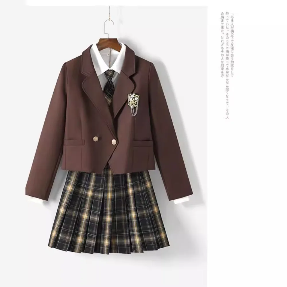 2024 New Japanese JK Uniform Small Suit Jacket Badge Suit Japanese JK Uniform Suit Jacket School Girl Uniform