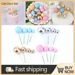 20Pcs Ball Cake Topper DIY Cake Cupcake Topper Ball For Birthday Baby Shower Wedding Party Christmas Ball Cake Topper Decor