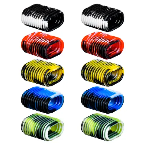 실리콘 낚시 릴 핸들 그립 슬리브, 미끄럼 방지 베이트캐스터 손잡이 커버, 낚시 릴용 확장성 핸들 슬리브, 10 개