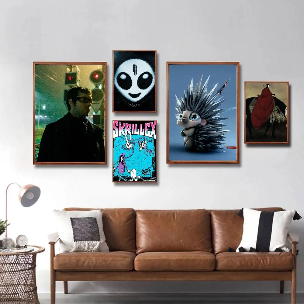 المغني Skrillex Quest لملصق النار معرض يطبع ذاتية اللصق ديكور المنزل الديكور صور مطبوعة للحوائط ملصق غرفة المعيشة #1