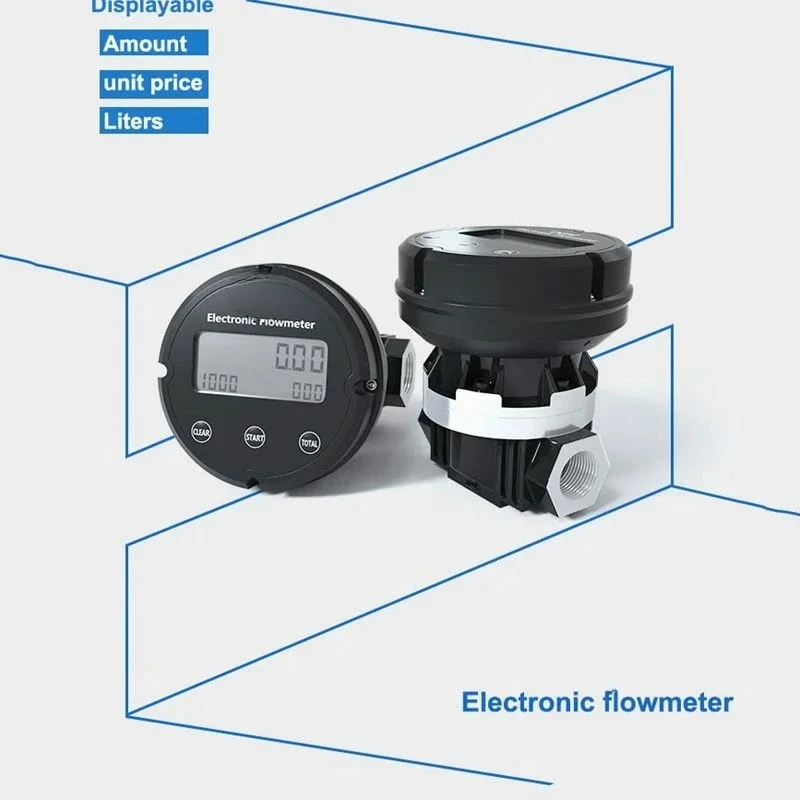 1.5 2 1 inch Flow Meter High Precision OGM Electronic Gear Flowmeter Methanol Diesel Digital Fuel Gauge Oil Turbine Flow Meter