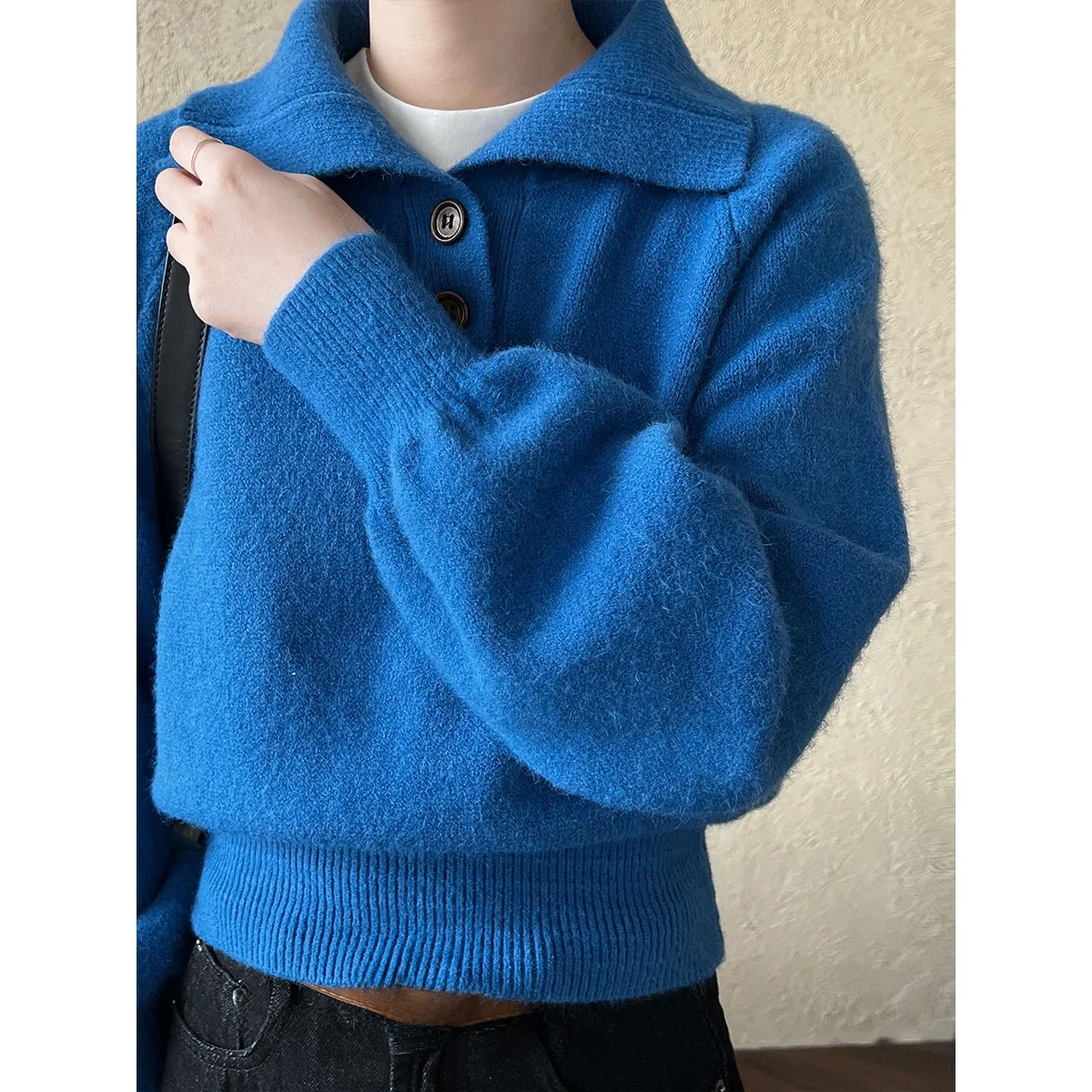 

Luixi Women's Ne ort Sweater Slim Fit Soft Cozy Knitted Top High Waist Design Autumn Winter New Sle Faion Ladi...