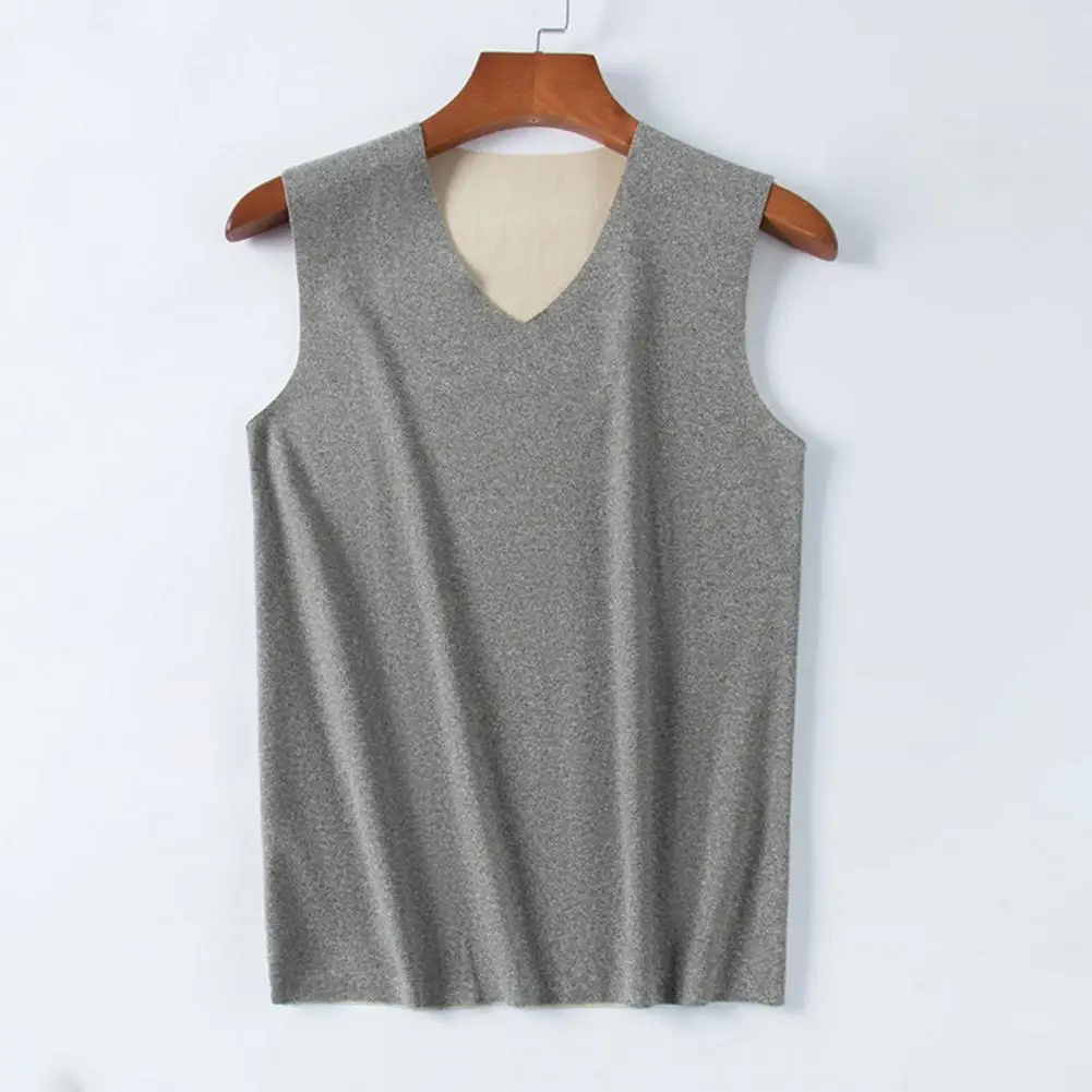 Deformation-resistant Vest Top Men's V-neck Sleeveless Vest Tops with Temperature-locking Technology for Temperature-locking