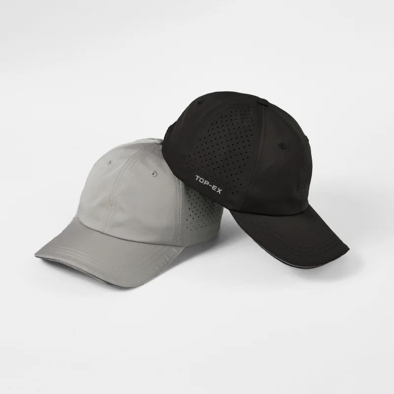 custom. [In Stock] New Outdoor 6-Panel Soft Top Quick-Dry Breathable Sports Cap with Reflective Print and-Repellent Runnin