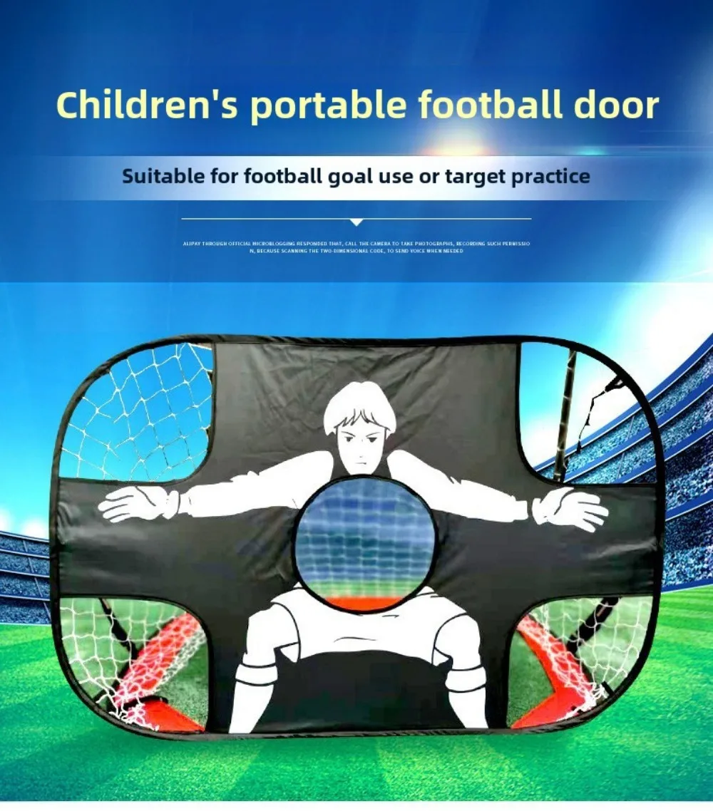 Football Goal Net 3 in 1Portable Soccer Gate Sports Agility Training Target Practice Pop Up