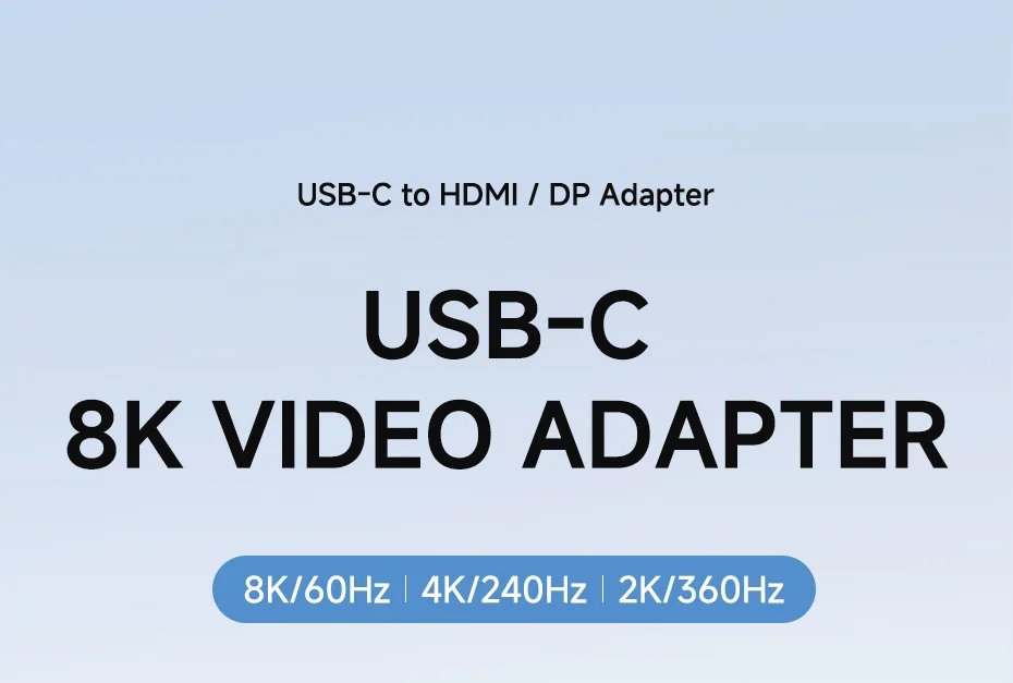 Hagibis HDMI/DisplayPort to USB-C Adapter 8K 60Hz