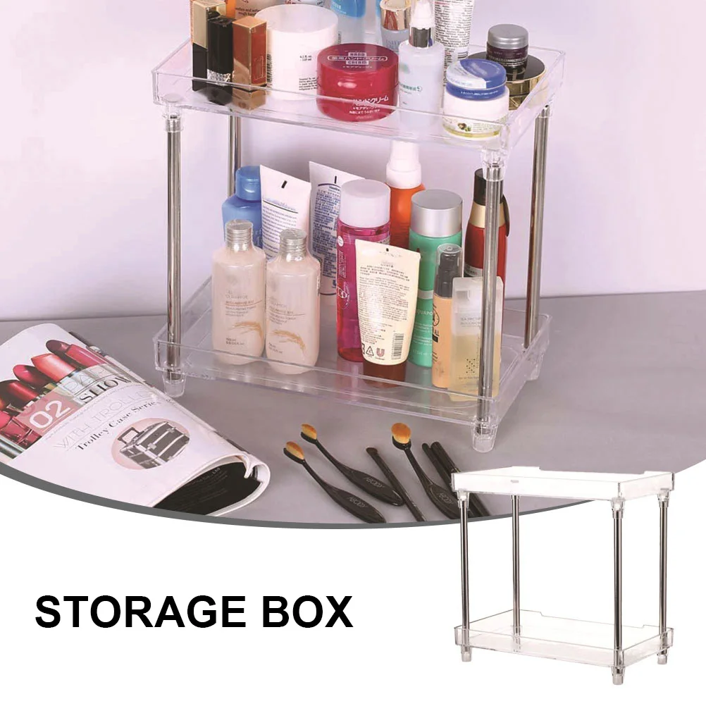 

1Pcs Acrylic Cosmetics Storage Rack Desktop Organizer Waterproof Durable Makeup Holder Bathroom Storage Box for Home