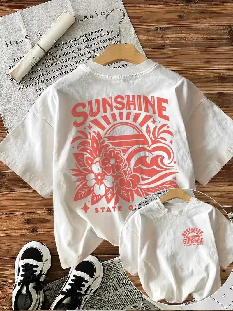 2026 90s Y2k Cotton Women's men Retro Floral Print T-Shirt Soft Crew Neck Short Sleeve Top Vintage Shirt Floral Design