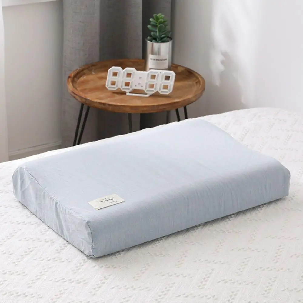 1PC Simple 30x50cm Latex Pillowcase Washable Cotton Memory Pillow Cover Comfortable Pillow Cover Case For Home Bedroom Sleeping
